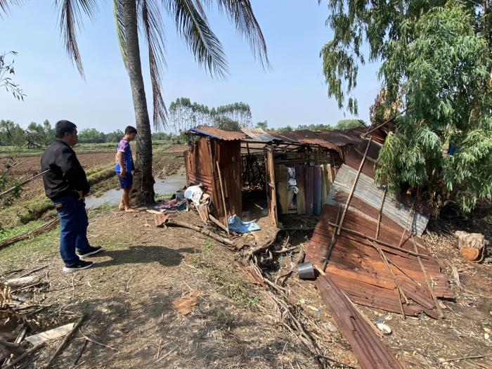วันพุธที่30 เมษายน 2568 ลงตรวจพื้นที่บ้านอาคารกับหลังคาพังเสียหาย