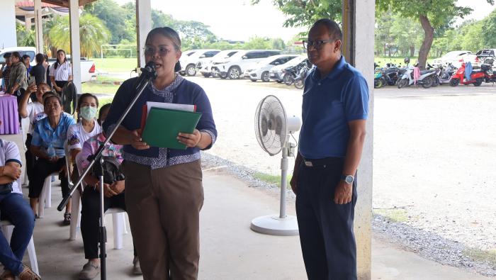 องค์การบริหารส่วนตำบลหนองบอน ทำการเปิด "โครงการส่งเสริมอาชีพด้านการเกษตร การแปรรูปผลผลิตจากข้าว (ขนมข้าวแต๋นน้ำแตงโม)"