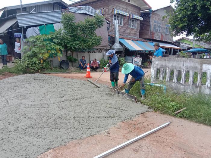 ส่วนงานกองช่างออกตรวจสอบความคืบหน้า โ...